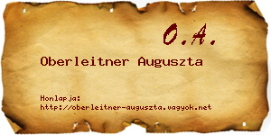 Oberleitner Auguszta névjegykártya
